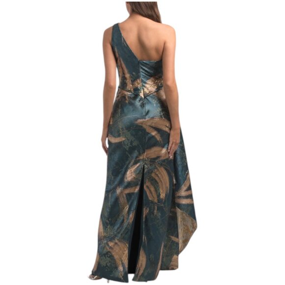 RENE BY RENE RUIZ One Shoulder Jacquard Column Gown - Picture 2 of 5